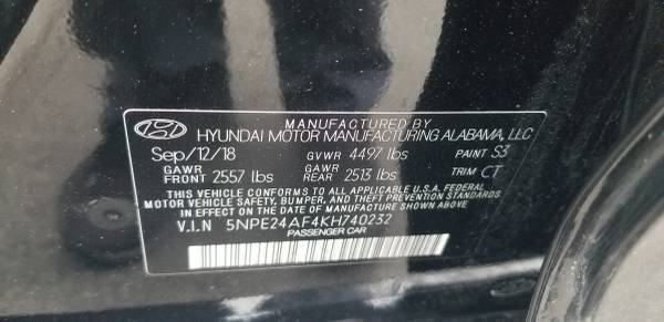 2019 Hyundai sonata