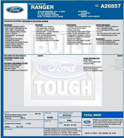 2020 Ford Ranger